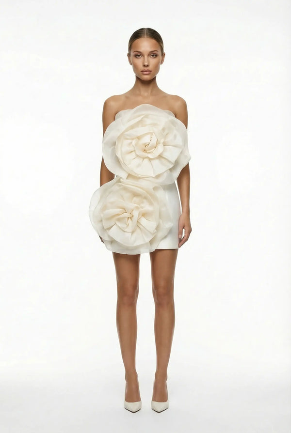 CAMILLE MINI CREAM DRESS